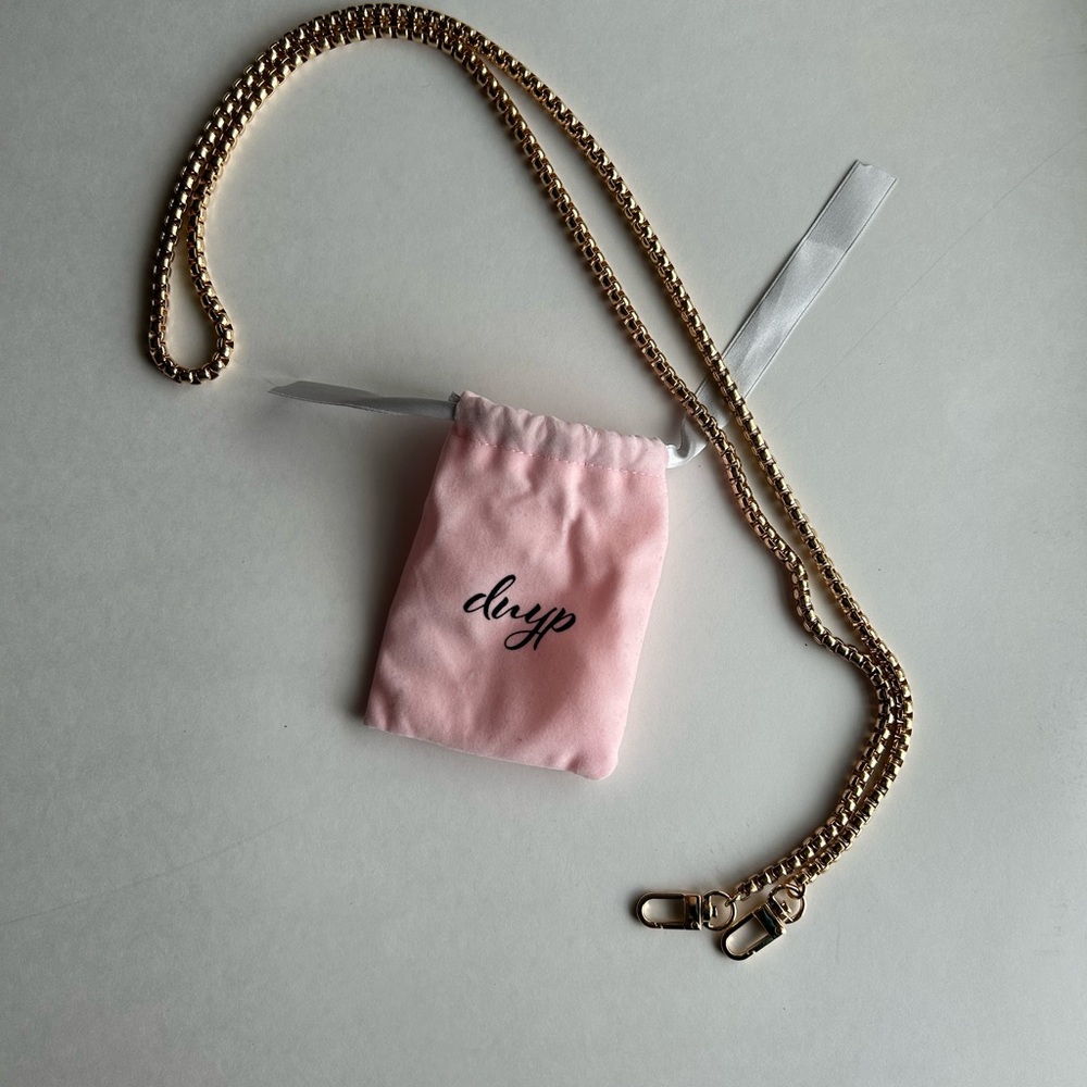 Dress up your purse gold crossbody strap